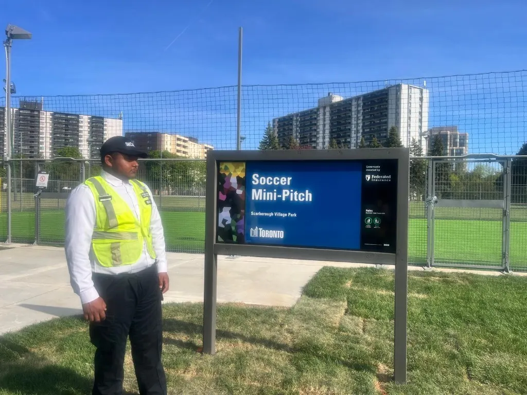 Security guard at Scarborough Village Park