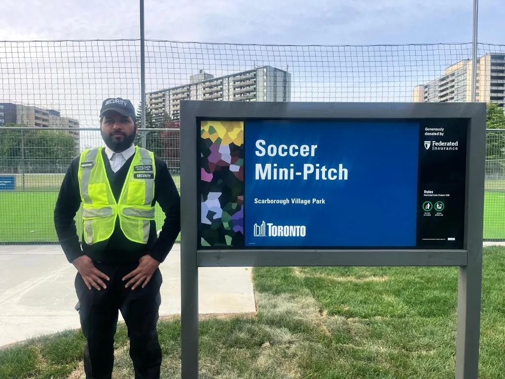 Flying Cats Security Inc. at City of Toronto legacy park