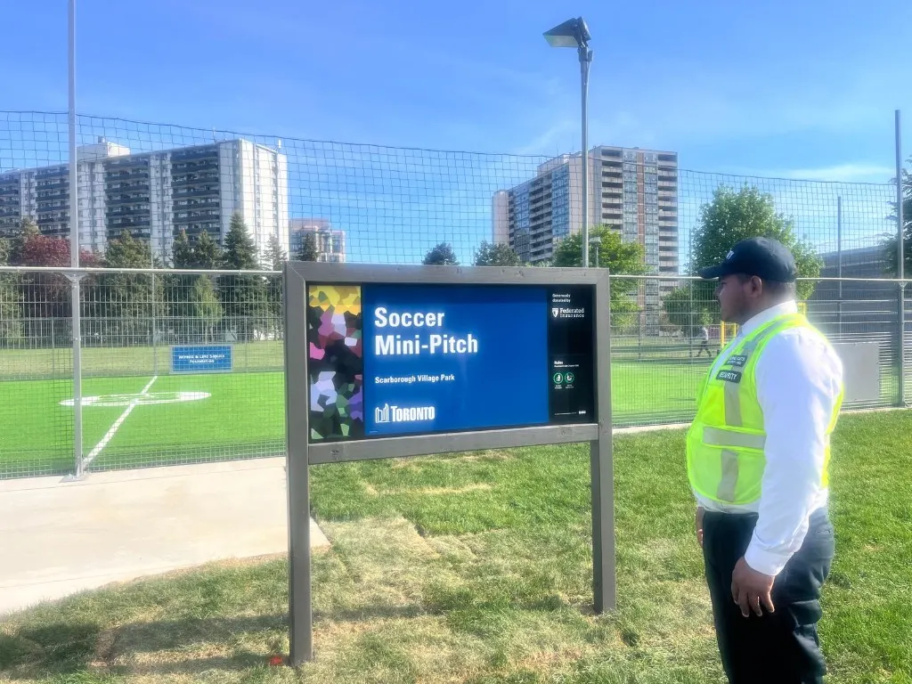 On-site security at Toronto community park